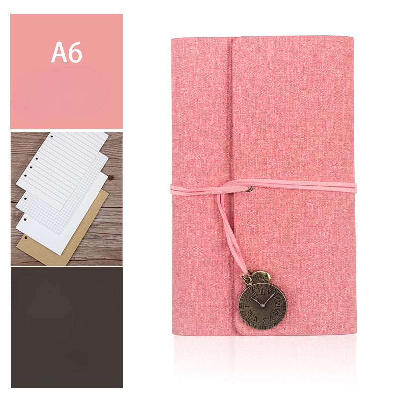 Wholesale A6 Loose Leaf PU Cultural and Creative Manual Ledger